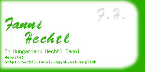 fanni hechtl business card